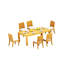 7 Pcs Grade-A Teak Wood Dining Set: 86" Canberra Rectangle Table And 6 Atnas  Armless Chairs #11AT1900-1700699055