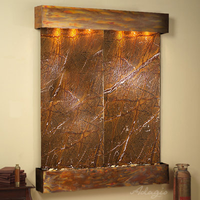 Majestic River Natural Stone Fountain with Light