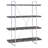 Rustic Grey Herringbone Bookcase With Full-Length Shelf
