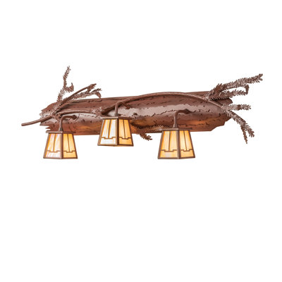 38" Wide Pine Branch Valley View 3 Light Vanity Light