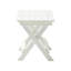 Table et chaise pliantes blanches, 2 chaises pour des moments de tranquillité à l'extérieur ou à l'intérieur.