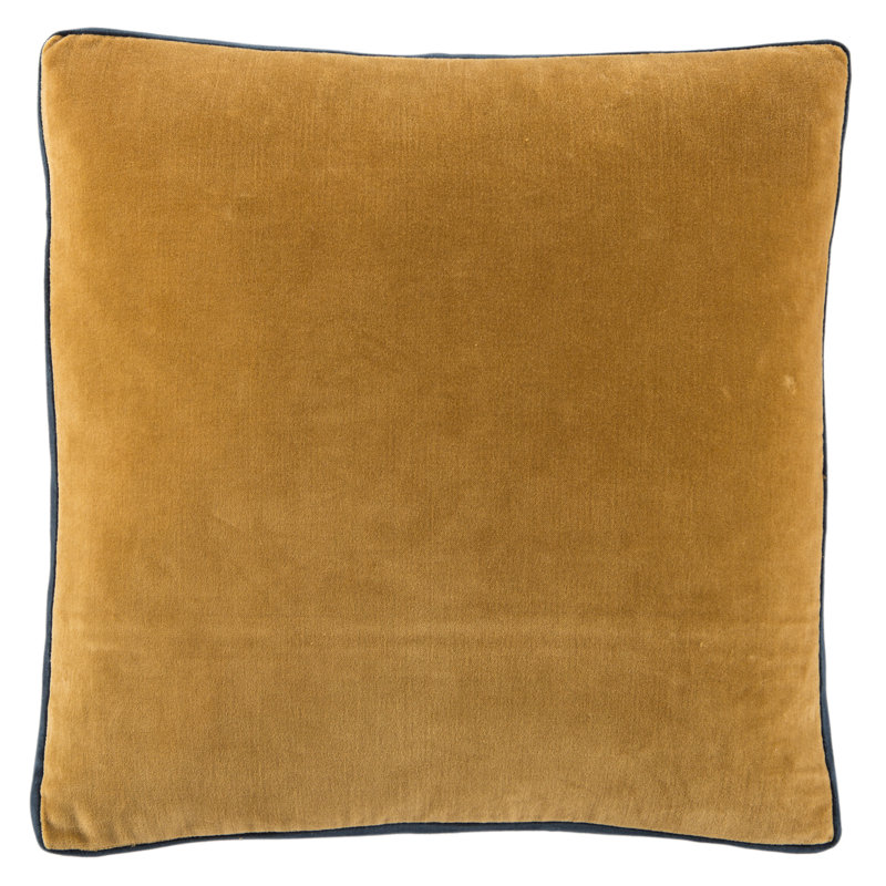 Brixen Cotton Reversible Throw Pillow, Down, Yellow