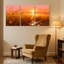 «Scenic & Cityscapes Golden Field Sunset Reflections», ensemble de 3 impressions sur toile-1662729392