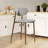 25" Counter Height Upholstered Bar Stool with Metal Frame, Curved Backrest and Footrest-430496438