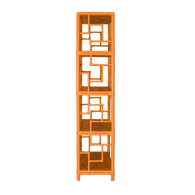Tibet 72"H x 36"W Bookcase, Citrus Orange