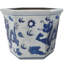 10" Dragon Blue & White Porcelain Flower Pot