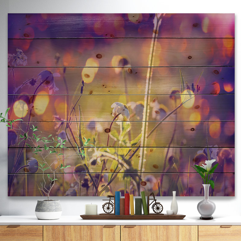 «Beautiful Flowers» - reproduction, H 30 po x l 40 po x P 1,5 po, Bois