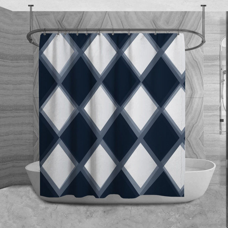 Rideau de douche Mcmannes Argyle, H 84 po x l 70 po
