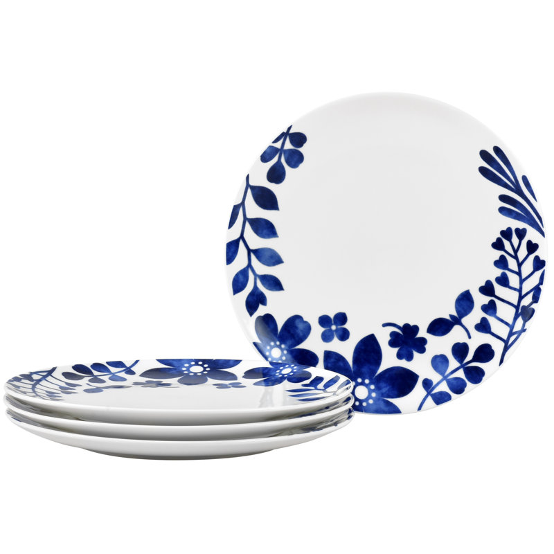 Noritake Sandefjord Set Of 4 Coupe Dinner Plates, 11"