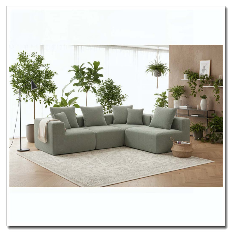 Canapé modulaire modulaire, Vert clair