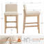 Tabouret de comptoir rembourré en lin massif Albia-247603184