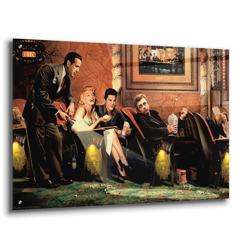 «Classic Interlude Party» par Chris Consani, art mural en verre acrylique, H 24 po x l 36 po x P 0,2 po