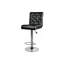 Tabouret de bar pivotant réglable en similicuir (lot de 2) - Tabouret de comptoir rembourré pour cuisine ou salle à manger avec capitonnage en cristal-103565986