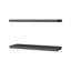 Tablette murale 31,5 pouces de large. Minimaliste pour les ornements. Monté, horizontal, espace de vie, tablette flottante en panneau de particules gris mat, large. Livres et articles. Zone,