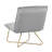 Velvet Upholstered Accent Chair with Metal Legs-639923440
