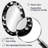 Abstract Geometric Black And White II - Abstract Oval Decorative Mirror On Metal-691949891