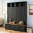 Farmhouse All-in-One Entryway Hall Tree with Cabinets, Bench and Open Cubbies, Large Mudroom Organizer-1187897434