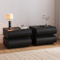 Ensemble de 2 tables de chevet en simili cuir avec station de charge sans fil Humpli