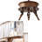 6-Light 25.6" Dual-Mount Geometric K9 Crystal Chandelier