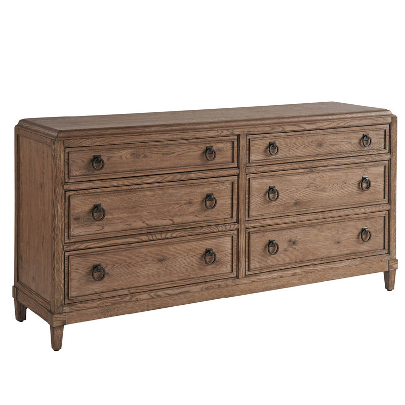 Commode 6 tiroirs Hayes, Brun
