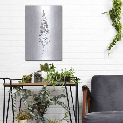 Luxe Metal Art 'Fireweed' by Kamdon Kreations, Met " Fireweed " Print