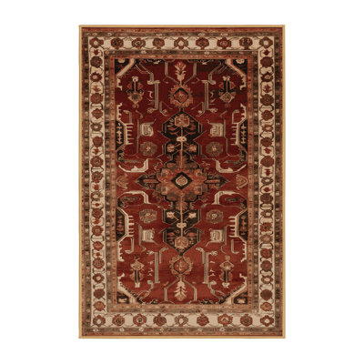 Tapis brun turc lavable à la machine