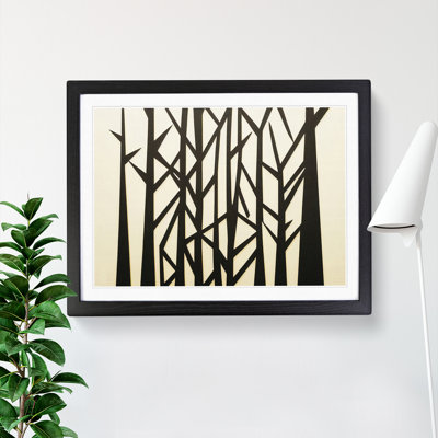 Desirable Abstract Pine Trees - Single Picture Frame Print