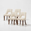 Chaises de salle à manger rembourrées en chenille Nakenzie