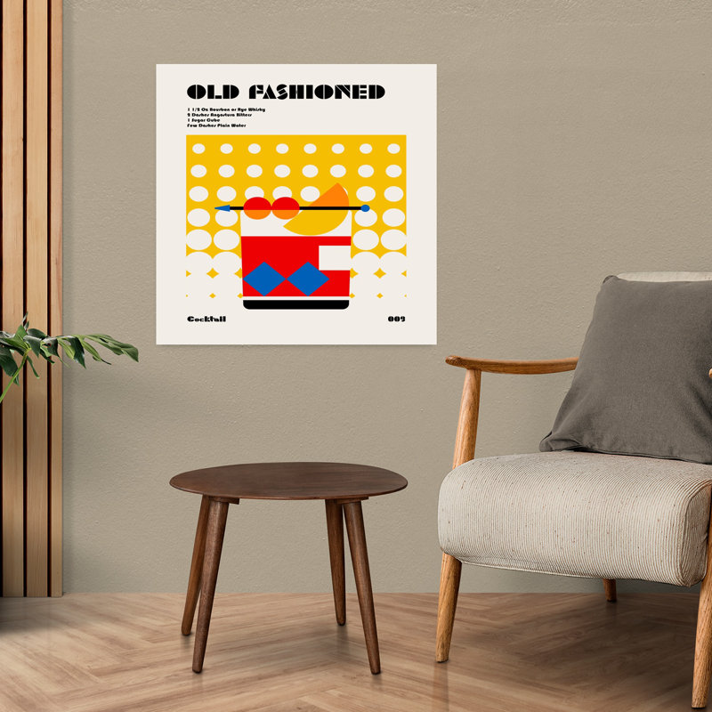 Art contemporain rétro, H 24 po x l 24 po