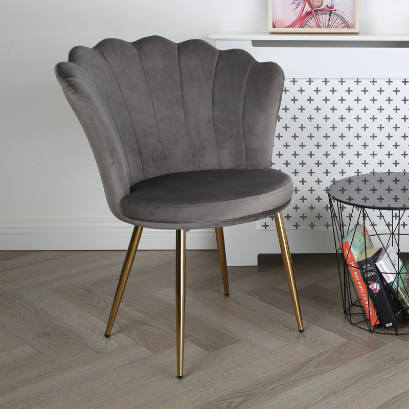 Daisy - Velvet Chair with Back-Rest, Grey