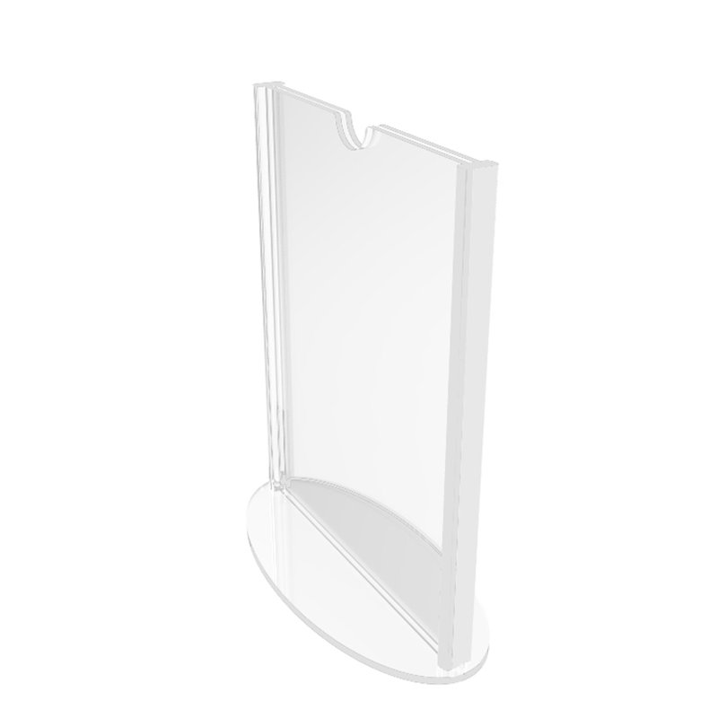 Tente de table en T avec base ovale FixtureDisplays® 5 x 7 "avec porte-menu et montage facile 19027