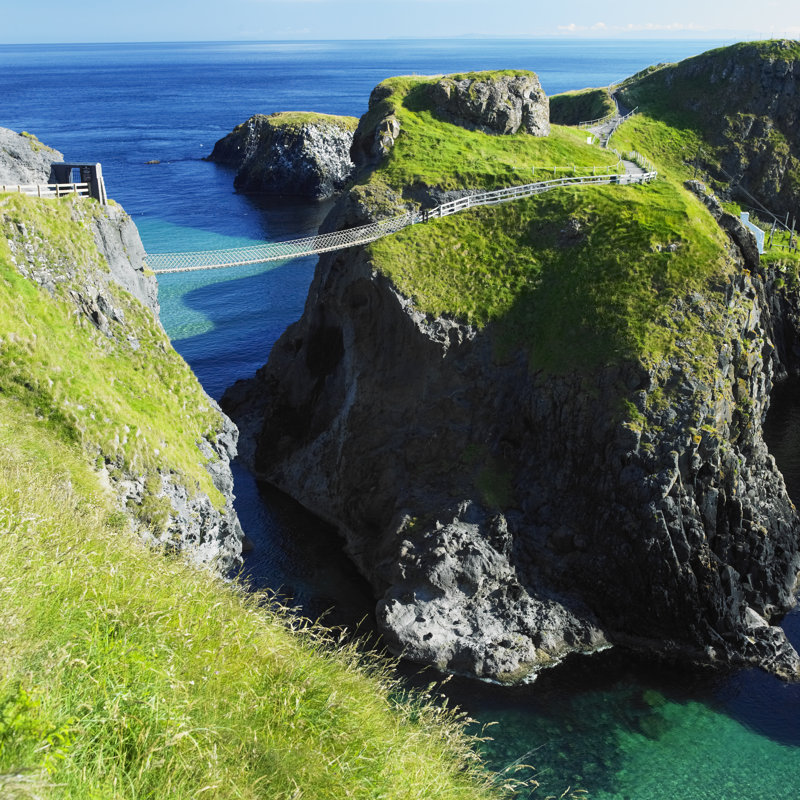Carrick-a-rede Bridge by Phbcz - Wrapped Canvas Print, 122cm H x 122cm W