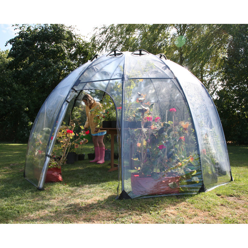 Large Clear PVC and Fiberglass Walk-In Greenhouse