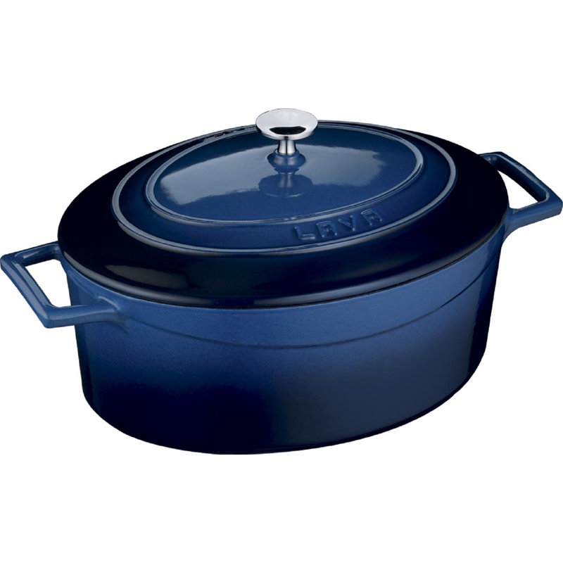 Casserole ovale en fonte Lava Canada, 4,25 pintes, Bleu