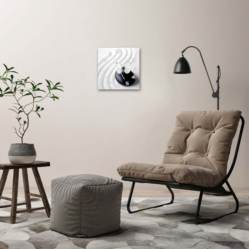 Hiemke Glass Wall Clock, White