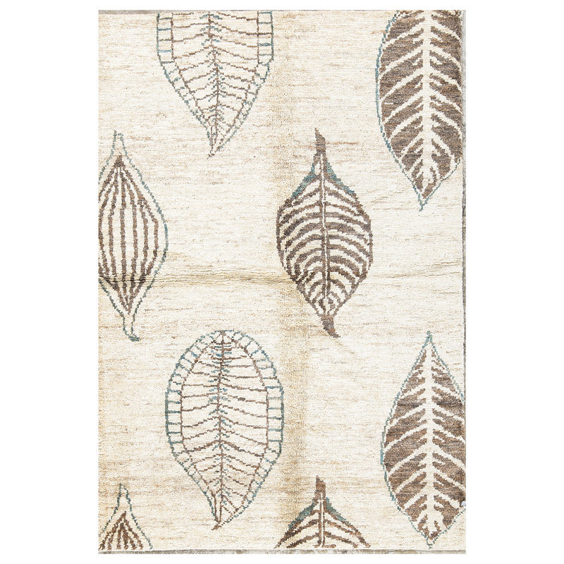 Hand-Knotted High-Quality Beige Area Rug