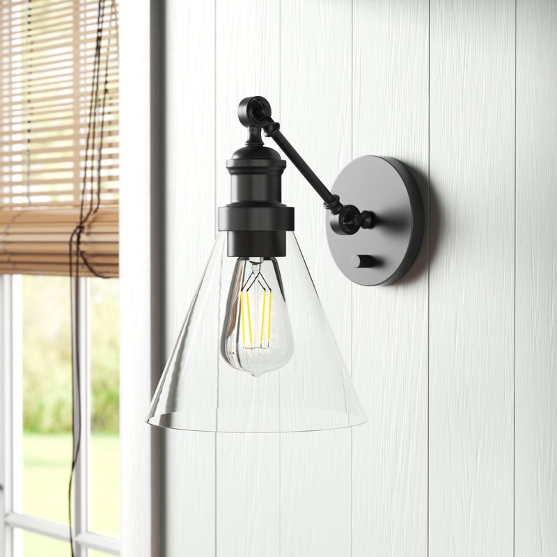 Edmont Plug-in Swing Arm Sconce, Oil Rubbed Bronze