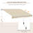 Outsunny 12' X 8' Retractable Awning Patio Awnings Sun Shade Shelter With Manual Crank Handle