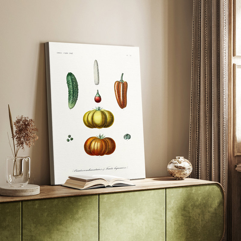 Variétés de fruits et légumes III - Cavas enveloppés de galerie, H 27 po x l 18 po