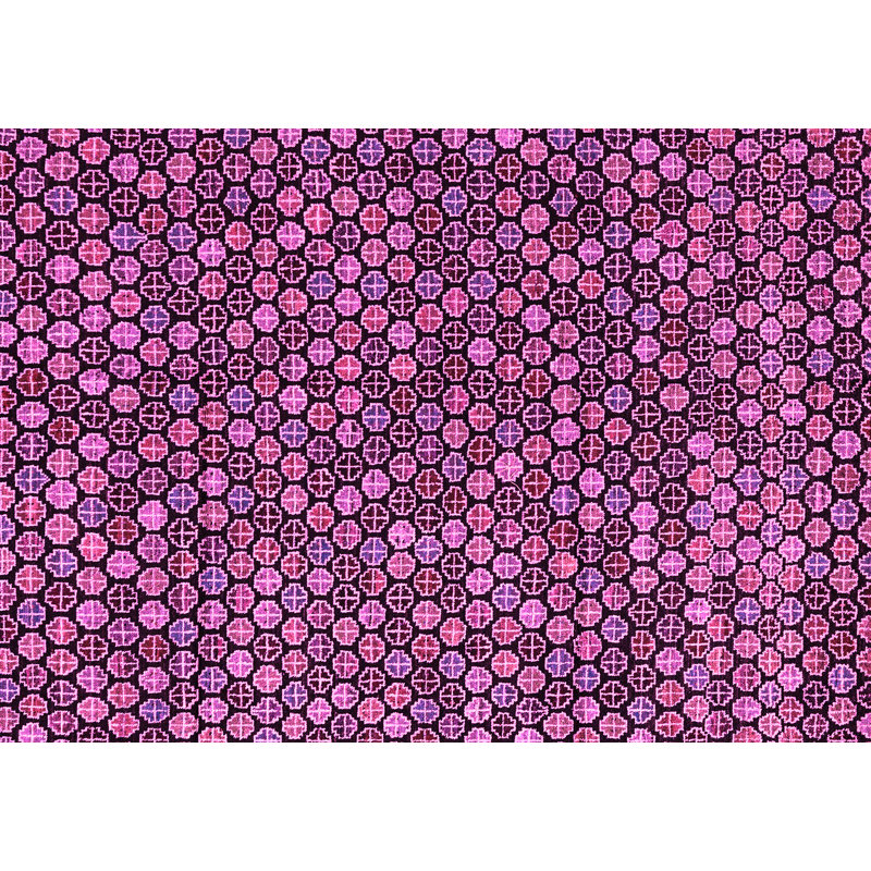 Tapis rose / mauve foncé / noir tissé à la machine Breedenjr, Rectangle 7 pi x 9 pi