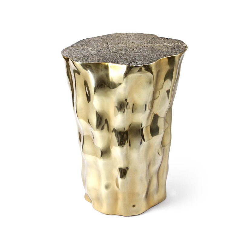Cascade Edge Side Table, Gold