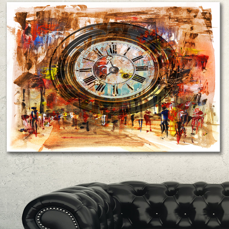 «People and Time», peinture, H 20 po x l 20 po x P 1 po, Toile tendue