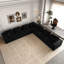Canapé modulaire moderne en mousse de velours côtelé Compression Sectionals