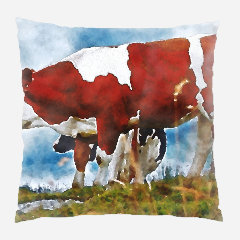Coussin de vache Rainsville, Microsuède, Intérieur