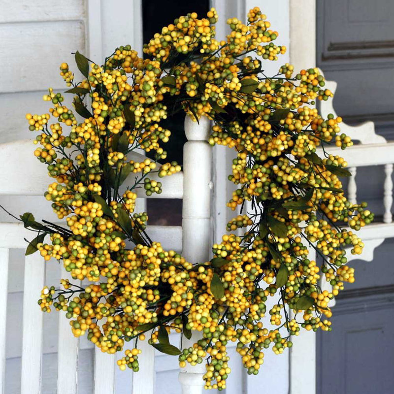 Couronne de baies 24 po, Jaune doré