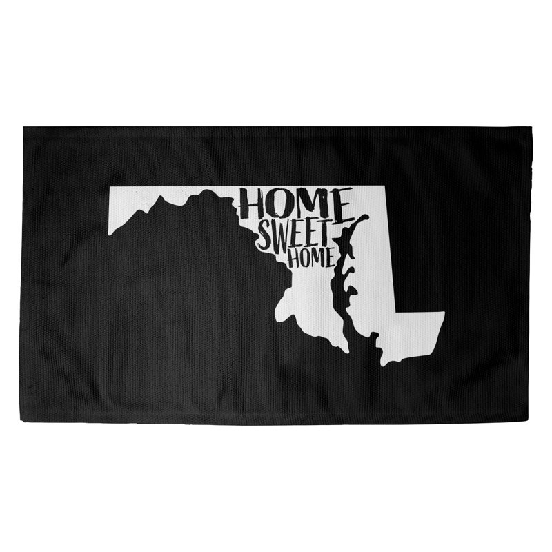 Tapis à la maison, noir maryland, Rectangle 5 pi x 7 pi