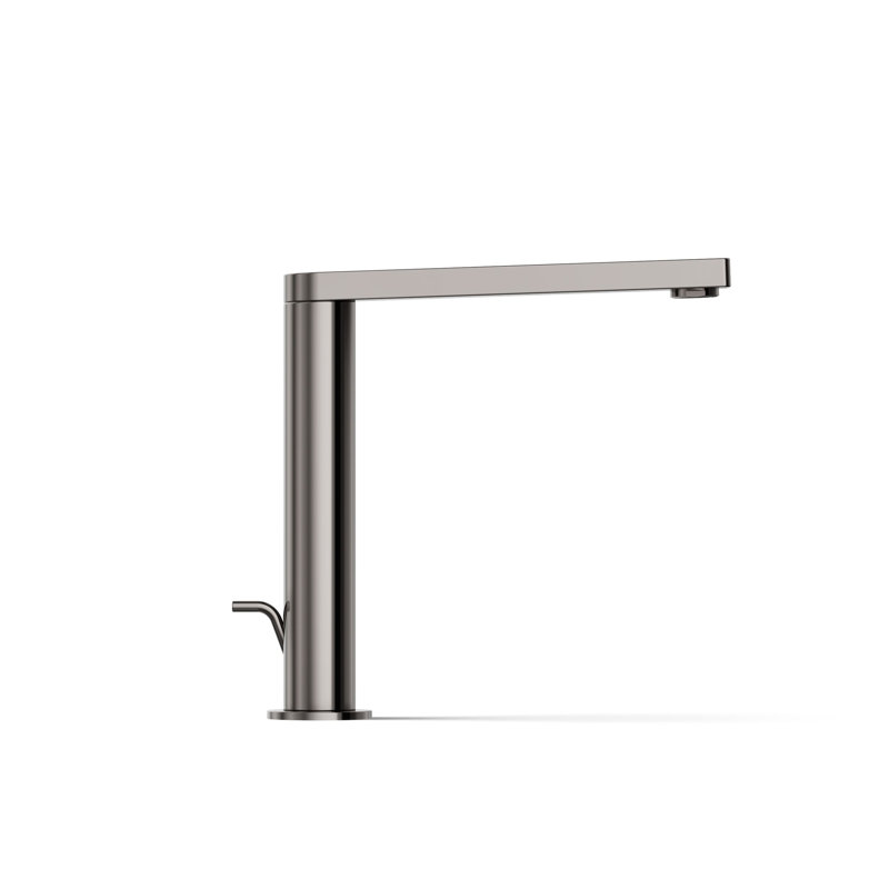 Single-Handle Bathroom Faucet with Drain Assembly, Vibrant Titanium