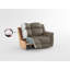 Fauteuil inclinable classique brun sable, tissu 70% + 30% pour la longévité avec accoudoirs coussinés, rembourrage en mousse