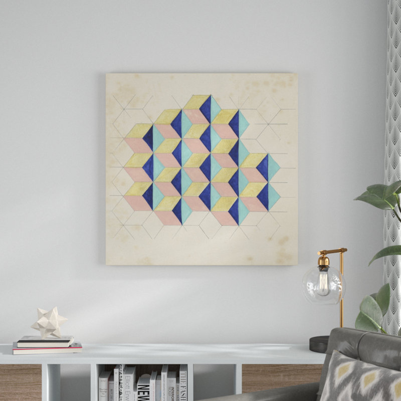 «Geometric Pattern Play I», impression sur toile, H 36 po x l 36 po