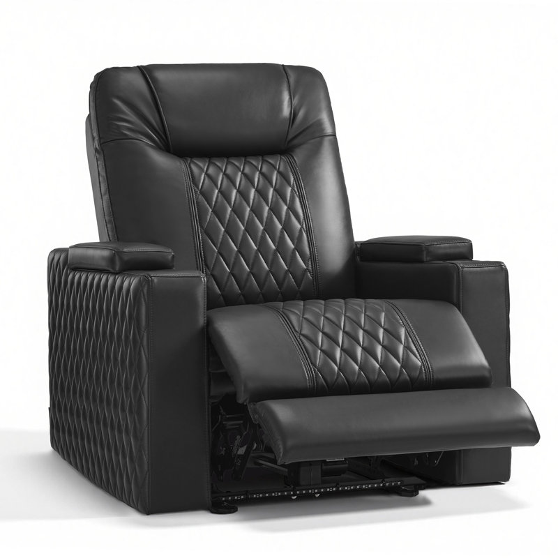 Fauteuil inclinable électrique, sièges de cinéma maison avec appui-tête réglable, port USB et de type C, éclairage DEL et rangement d'accoudoirs